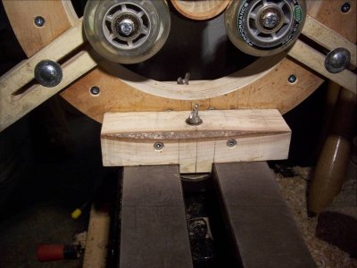 Steady rest fit to lathe bed.jpg